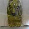 Vintage Green Basset Hound Cookie Jar