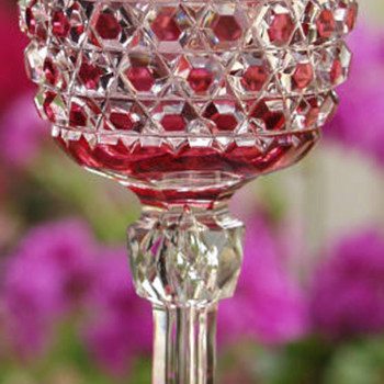 Wonderful cranberry to clear stem - Glassware