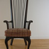 Carved wood highback chairs