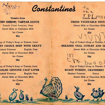 Childrens menu