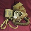 WW II Imperial Japanese Marine Gas Mask with Carrying Bag and Spare Filter