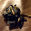 Beautiful Black Rose Brooch