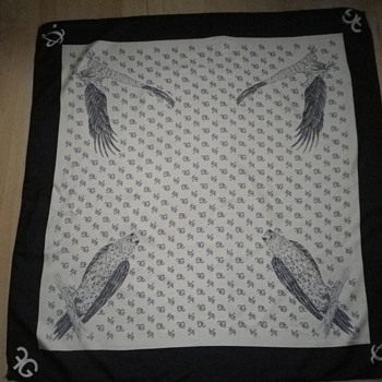 Vintage Silk Scarf - bird of prey