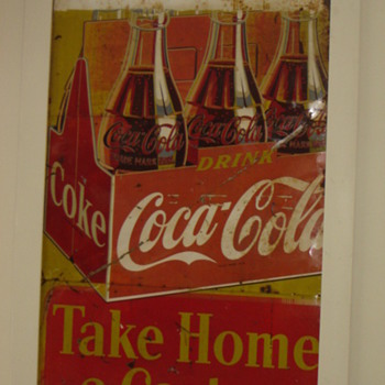 Finished 5'x8' 3 panel tin Coca-cola