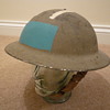 British WWII Civil Defence steel helmet. 