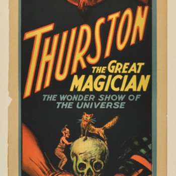 Original 1914 Thurston "Wonder Show of the Universe" Stone Lithograph Poster - Posters and Prints