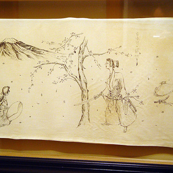 Japanese Ink Drawings on Silk 1944