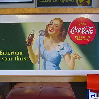 Coca Cola 1941 "Entertain Your Thirst" sign - Coca-Cola