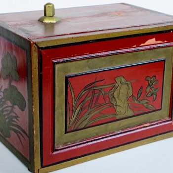 Today's find~Wonderful Red Chest w/Drawers~Japanese~Interesting Painting - Asian
