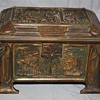 Jugendstil Bronzed Metal Jewelry Casket