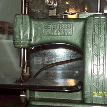 this betsy ross sewing machine still has kick/the lost info onjax