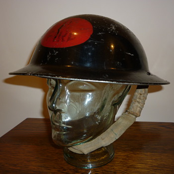 British WWII Factory Fire Brigade steel helmet - Military and Wartime