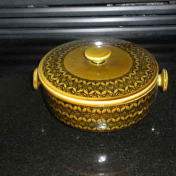 UNIQUE MID-CENTURY MODERN DISH WITH LID