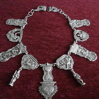 Antique Silver IHS Necklace