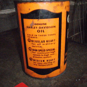 Full Harley Davidson Oil Can