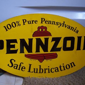Pennzoil Motor Oil Tin Sign