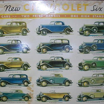 1933 Chevrolet showroom poster - Classic Cars