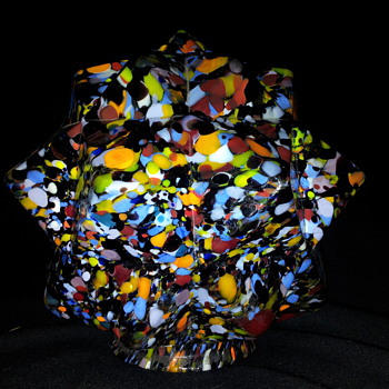 Czech Art Deco Glass Star Shade Globe   