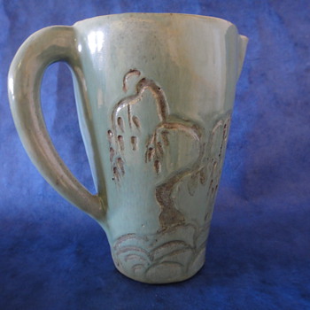 Interesting Art Pottery Pitcher - Art Pottery