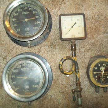 vintage railroad gauges