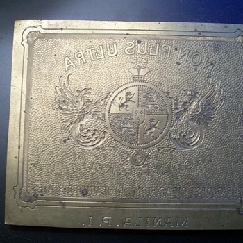 Cigar Label Printing Plate Manila