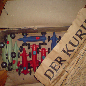 Rare 1940s old stock Auto-Union racing car models - Model Cars
