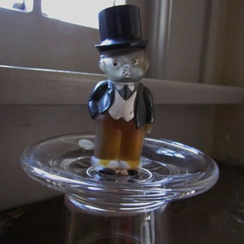Boy in Tophat Vintage Perfume Bottle - Probably UK Origin - Bottles
