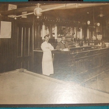 Early 20th century bar and billiards hall