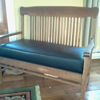 Mission Style Oak Bench