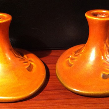 Roseville Silhouette Candlesticks