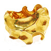 Vintage Heavy Modernist Hinged Matte Gold Bracelet