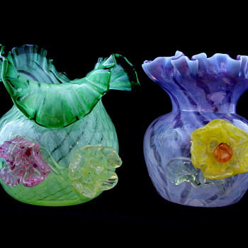 Applied Glass Flower Small Posy Vase Set - Glassware