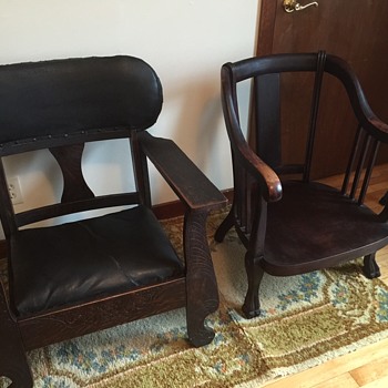 Old wood low chairs - Mystery - any info appreciated - Furniture