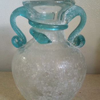 Vase with rough powdery looking finish