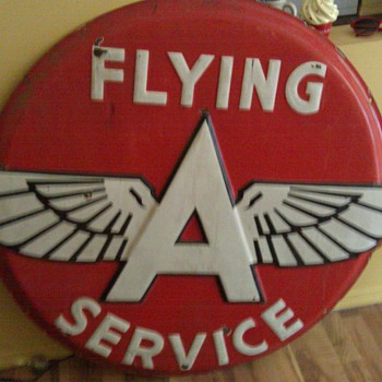 Flying A Service Sign