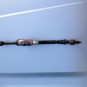 Long tobacco pipe with extension hose - Tobacciana