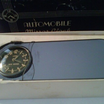 New Haven 8 day Mirror car clock
