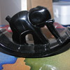 Black rocking elephant