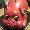 Vintage Chalkware Piggy Bank