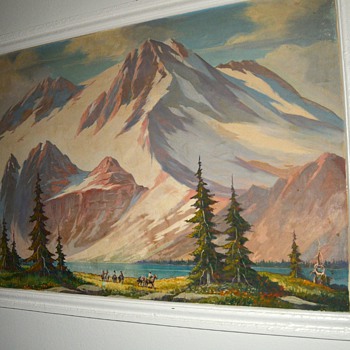 A painted mural on the wall of my neighbor's house.