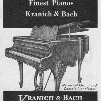 1951 - Kranich & Bach Pianos Advertisement - Advertising