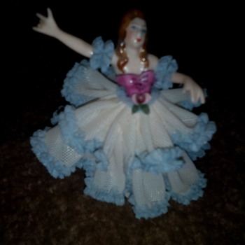 Vintage Dresden Doll #3 - Figurines