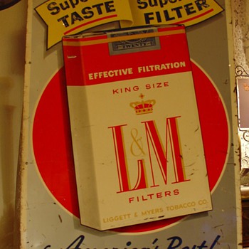 L & M Cigarettes...Embossed Tin Sign
