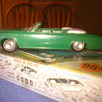 1963 Chrysler 300 convertable with original box.  Just 98 cents in 1963! - Model Cars