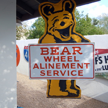 Bear Wheel Alinement Service sign