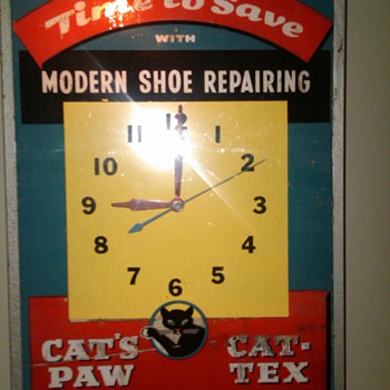 Lighted Shoe Repair Clock - Clocks