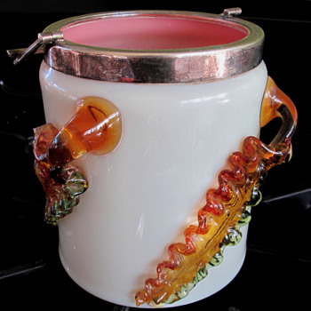 HARRACH ART GLASS BISCUIT JAR - Art Glass