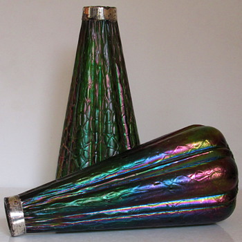 A Pair Rindskopf Martele Vases - Art Glass