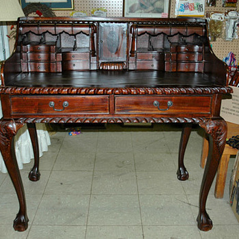Old desk with hidden drawers