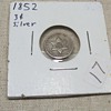 1852 3 cent silver 